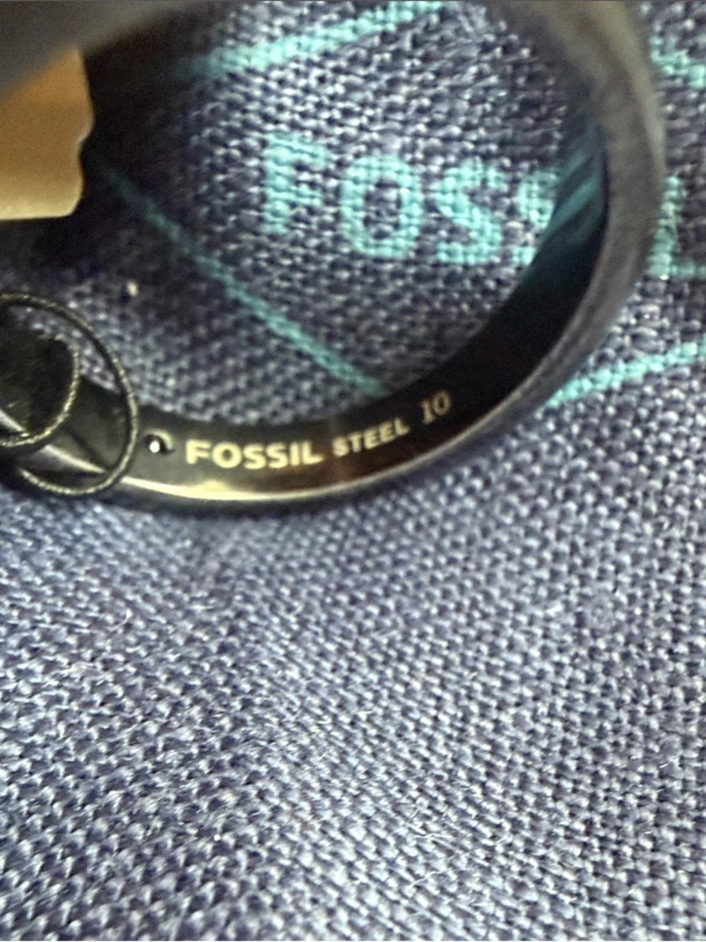Fossil Adventurer Stainless Steel Black Signet Ring NWT $45